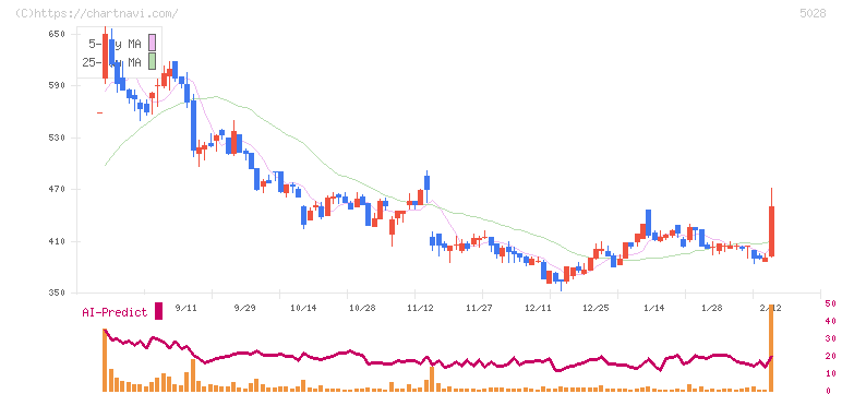 セカンドサイトアナリティカ(5028)の日足チャート