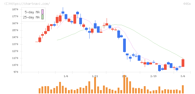 ノースサンド(446A)の日足チャート