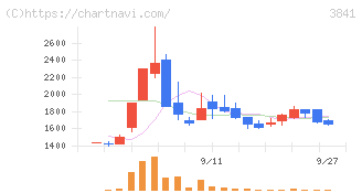 ジーダット(3841)の日足チャート