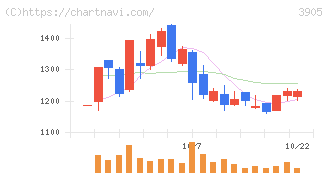 データセクション(3905)の日足チャート