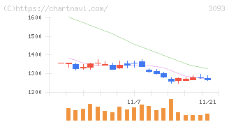 トレジャー・ファクトリー(3093)の日足チャート