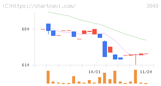 日本テクノ・ラボ(3849)の日足チャート