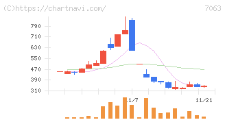 Ｂｉｒｄｍａｎ(7063)の日足チャート