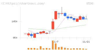九州リースサービス(8596)の日足チャート