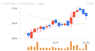 フェイスネットワーク(3489)の日足チャート