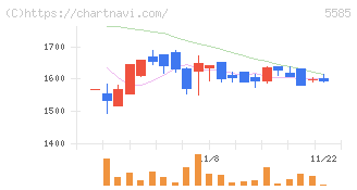 エコナビスタ(5585)の日足チャート