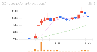 ネクストジェン(3842)の日足チャート