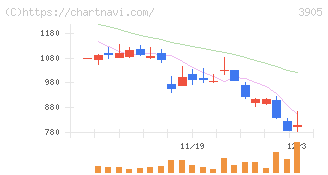 データセクション(3905)の日足チャート
