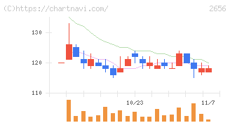 ベクターホールディングス(2656)の日足チャート