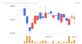 インバウンドプラットフォーム(5587)の日足チャート