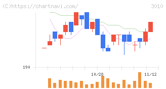 ポラリス・ホールディングス(3010)の日足チャート