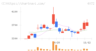 電算システムホールディングス(4072)の日足チャート