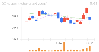 日本ビジネスシステムズ(5036)の日足チャート