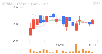インバウンドプラットフォーム(5587)の日足チャート