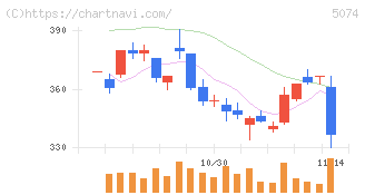 テスホールディングス(5074)の日足チャート
