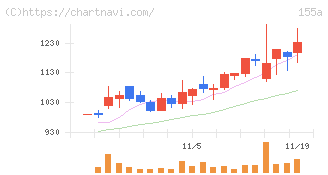 情報戦略テクノロジー(155A)の日足チャート