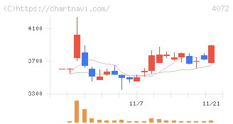電算システムホールディングス(4072)の日足チャート