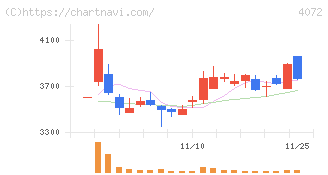 電算システムホールディングス(4072)の日足チャート