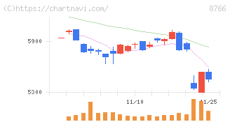 東京海上ホールディングス(8766)の日足チャート
