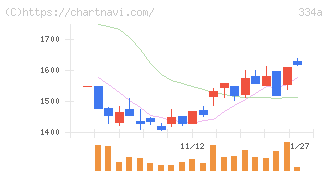 ビジュアル・プロセッシング・ジャパン(334A)の日足チャート