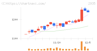 ピックルスホールディングス(2935)の日足チャート