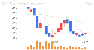 セレンディップ・ホールディングス(7318)の日足チャート