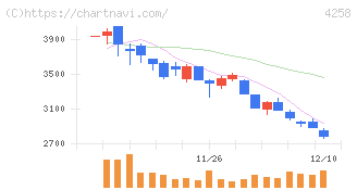 網屋(4258)の日足チャート