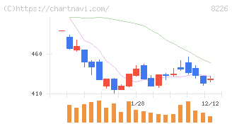 理経(8226)の日足チャート