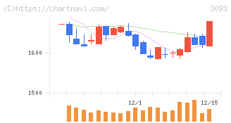 トレジャー・ファクトリー(3093)の日足チャート