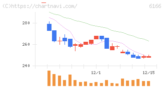 中村超硬(6166)の日足チャート