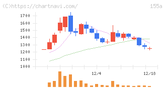 情報戦略テクノロジー(155A)の日足チャート