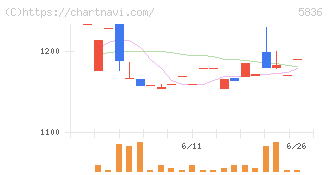 エージェント・インシュアランス・グループ(5836)の日足チャート