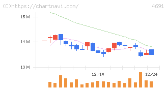 ワシントンホテル(4691)の日足チャート