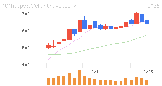 日本ビジネスシステムズ(5036)の日足チャート