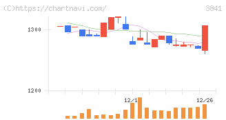 ジーダット(3841)の日足チャート