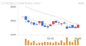 ワシントンホテル(4691)の日足チャート