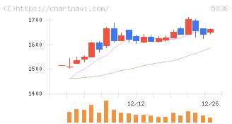 日本ビジネスシステムズ(5036)の日足チャート