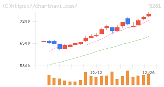 リソルホールディングス(5261)の日足チャート