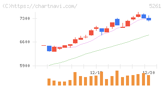 リソルホールディングス(5261)の日足チャート