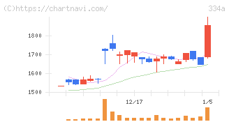 ビジュアル・プロセッシング・ジャパン(334A)の日足チャート