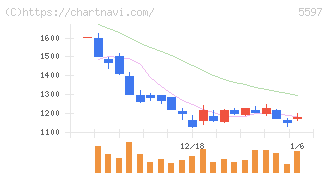 ブルーイノベーション(5597)の日足チャート