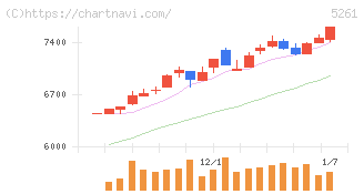 リソルホールディングス(5261)の日足チャート
