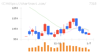 セレンディップ・ホールディングス(7318)の日足チャート