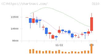 日東紡(3110)の日足チャート