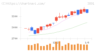 ニッポン高度紙工業(3891)の日足チャート