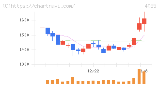 ティアンドエスグループ(4055)の日足チャート