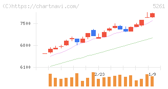 リソルホールディングス(5261)の日足チャート