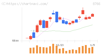 東京海上ホールディングス(8766)の日足チャート