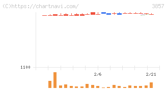 ラック(3857)の日足チャート