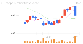 ワシントンホテル(4691)の日足チャート